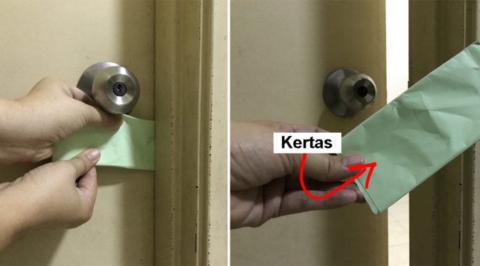 Cara Buka Pintu Terkunci Dari Dalam Hanya Guna Sekeping Kertas